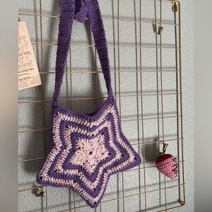Hand made crochet star bag